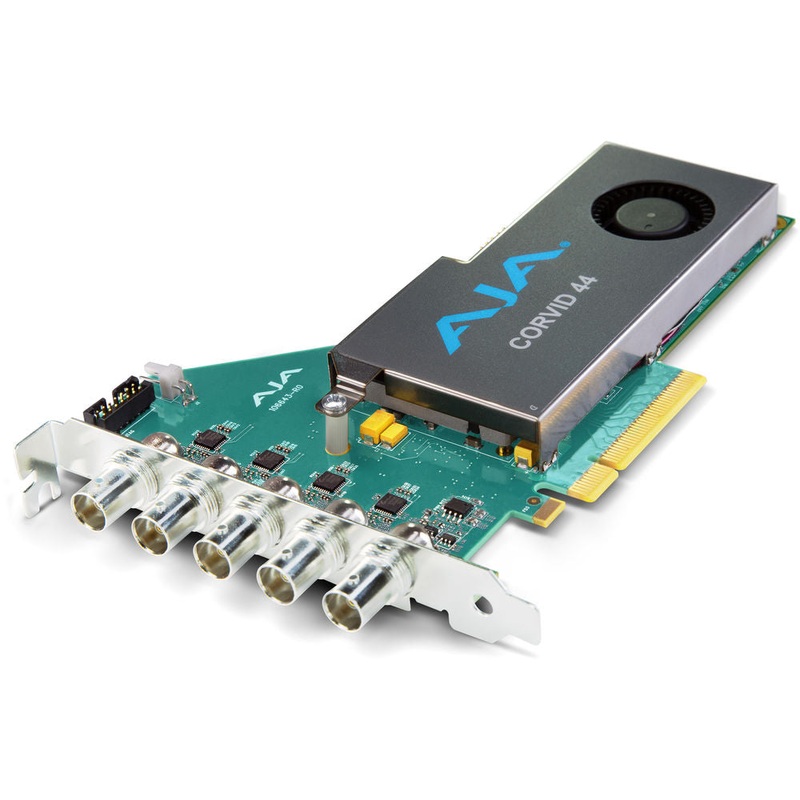 AJA Corvid 44 BNC Flexible Multi-Format I/O with Full-Size BNC – CRV44-BNC-R0 CRV44-BNC-R0 Corvid 44 BNC – Full size BNC connectors, standard height PCIe bracket only, No Cables (IN STOCK)
