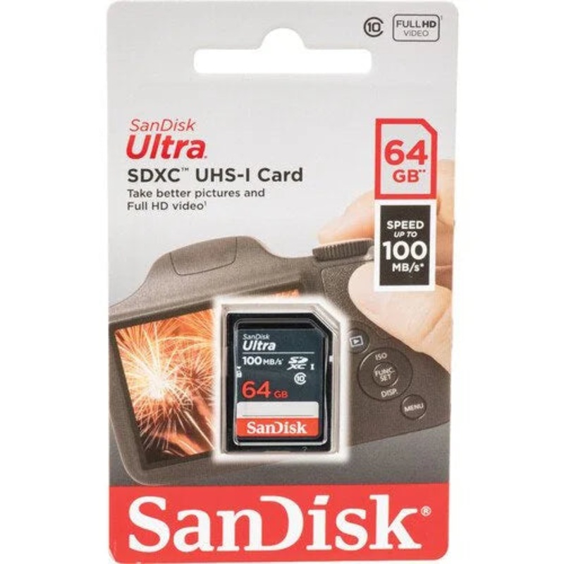 Memoria SanDisk Ultra SD 64GB 100 Mbps