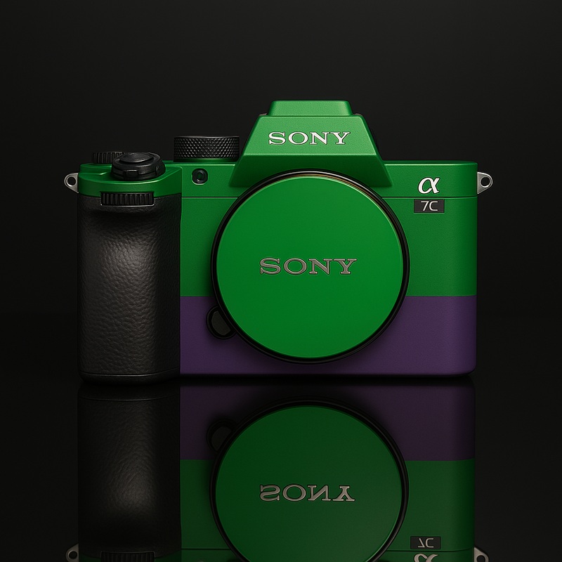 Premium Green & Purple Color Block Camera Skin