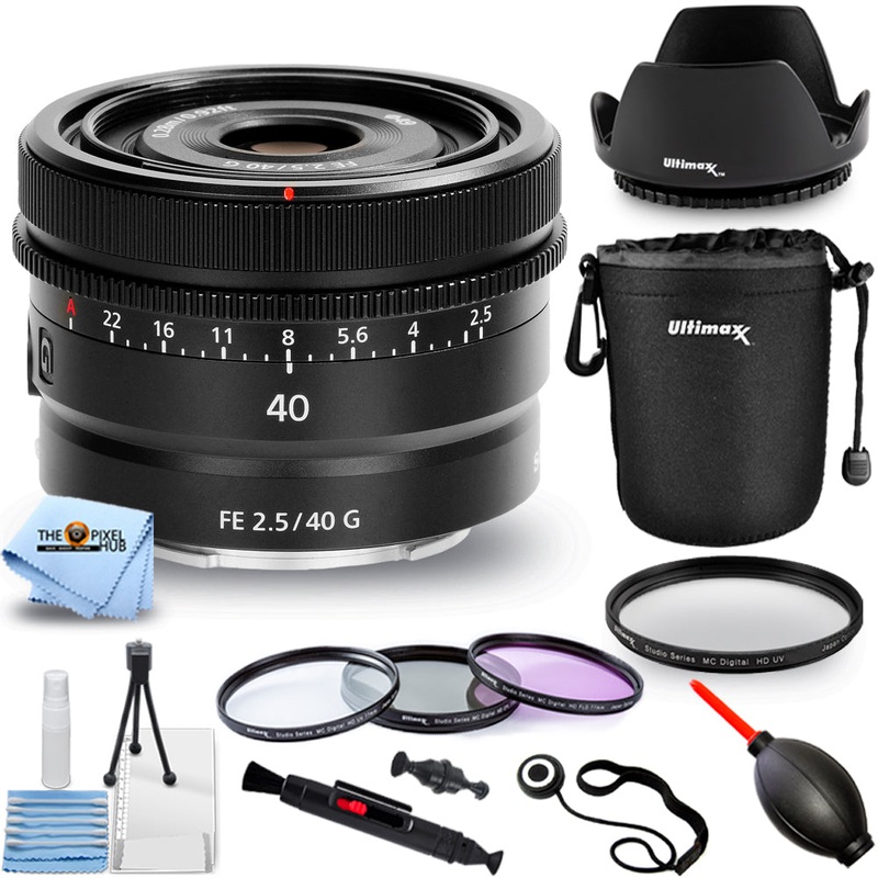 Sony FE 40mm f/2.5 G Lens SEL40F25G – 10PC Accessory Bundle