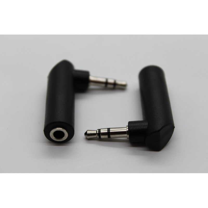 3.5mm Male Stereo to Female Stereo Angled Adapter