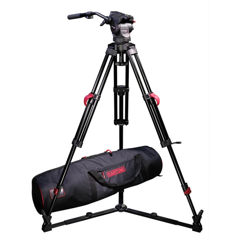 Cartoni Focus 8 Red Lock Ground Spreader Tripod System Supports unto 8kg