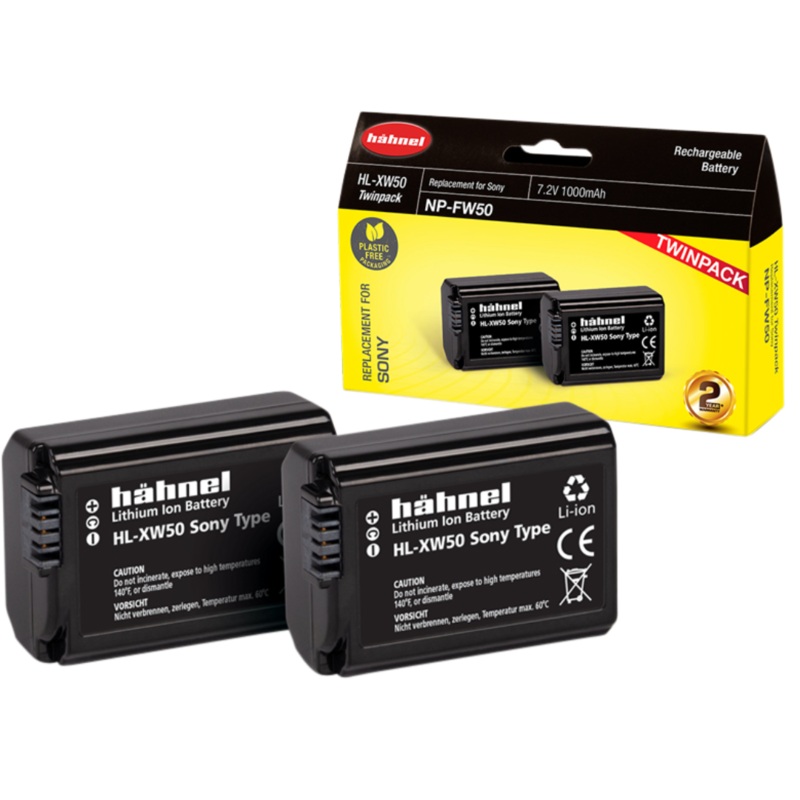 HHNEL  BATTERY SONY HL-XW50 / NP-FW50 TWIN PACK