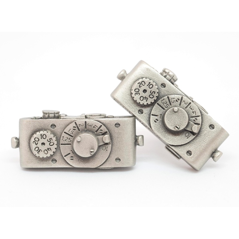 Leica Cufflinks Pewter Satin Finish