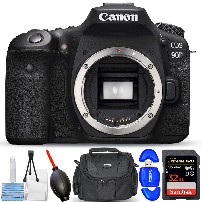 Canon EOS 90D DSLR Camera (Body Only) 3616C002 – 7PC Accessory Bundle