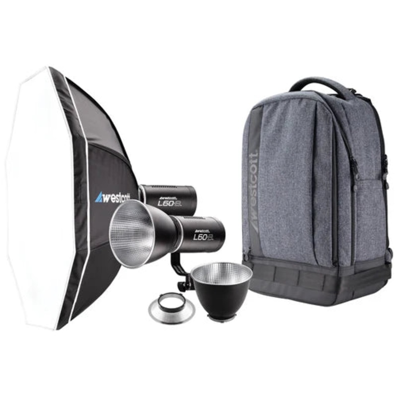 Westcott L60-B Bi-Color COB LED 2-Light Backpack Kit – (4932)