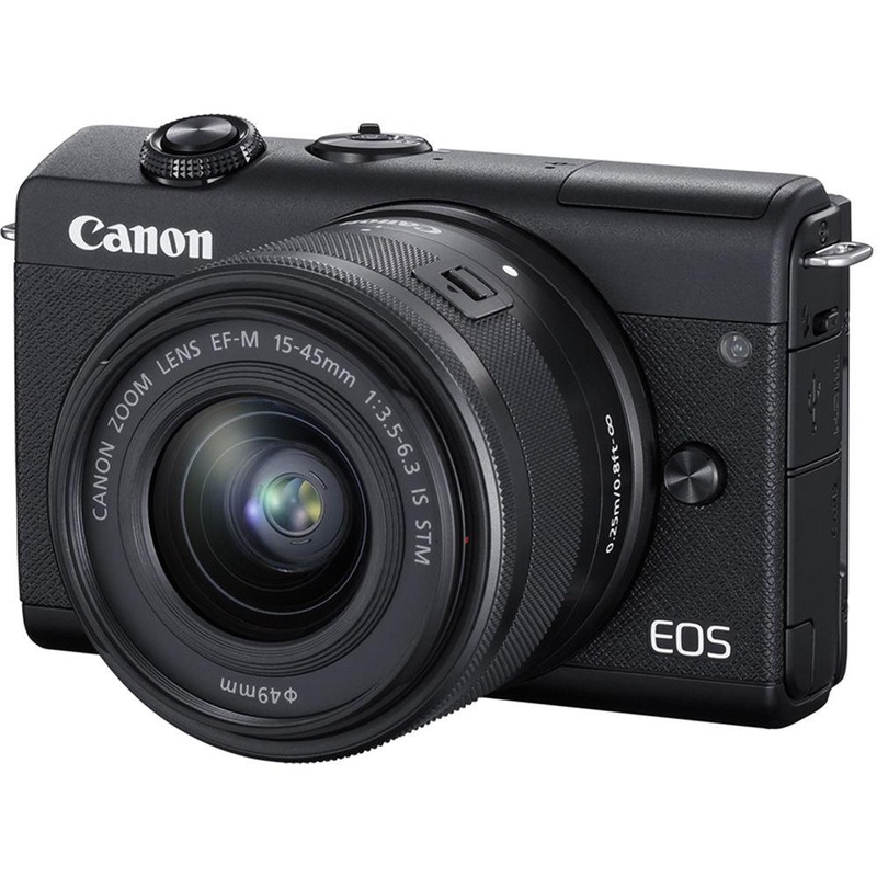 Canon EOS M200 Mirrorless Digital Camera with 15-45mm Lens (Black) – 3699C009