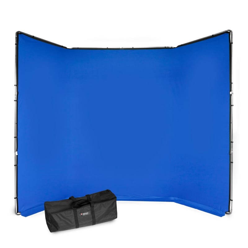 Manfrotto Chroma Key FX 4×2.9m Background Kit Blue with Frame – MLBG4301KB