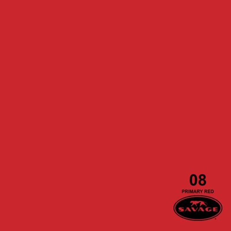 Ciclorama de Papel Primary Red #08 Savage 1.35x11m
