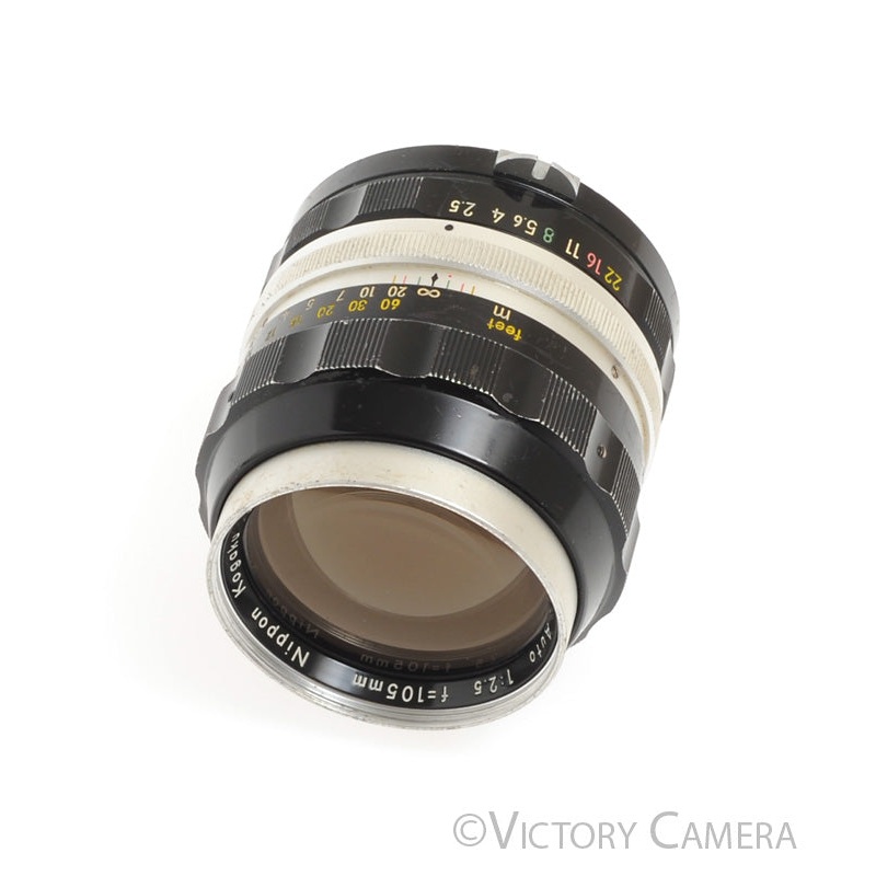 Nikon Nikkor-P 105mm f2.5 Photomic non-AI Telephoto Prime Lens -Light Marks- [Good]
