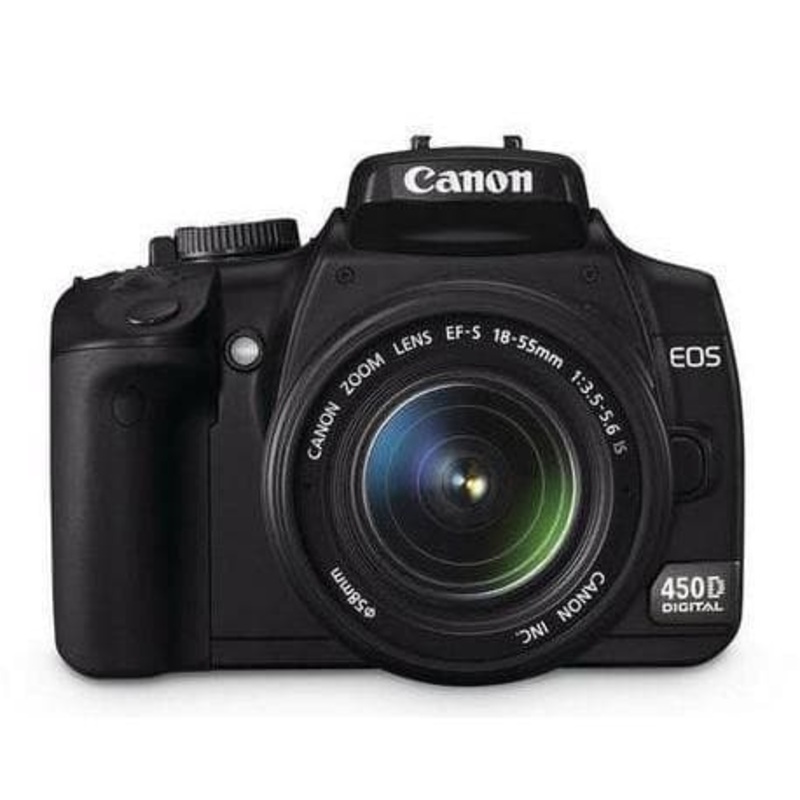 EOS 450D SLR – Black + Canon Canon Zoom Lens EF-S 18-55mm f/3.5-5.6 IS f/3.5-5.6