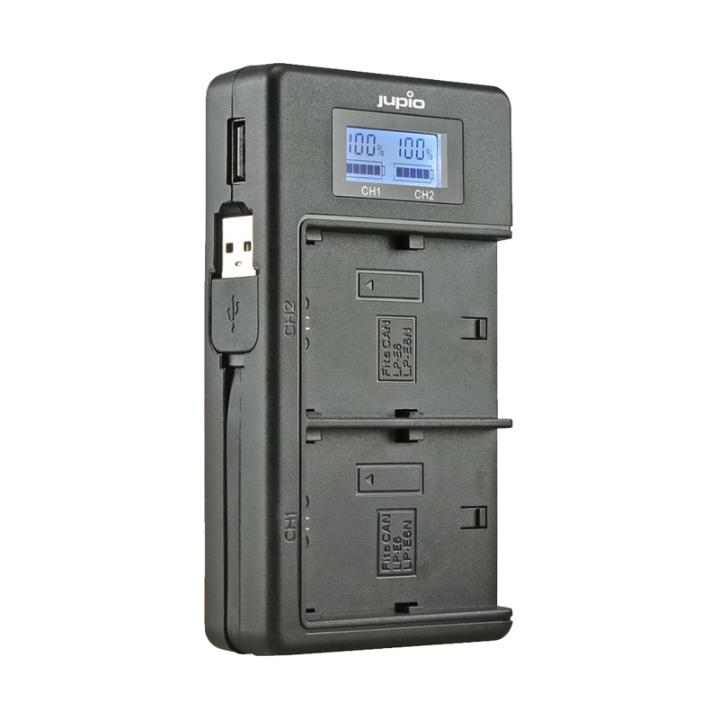 Jupio USB Dedicated Duo Charger for Canon LP-E6 Batteries