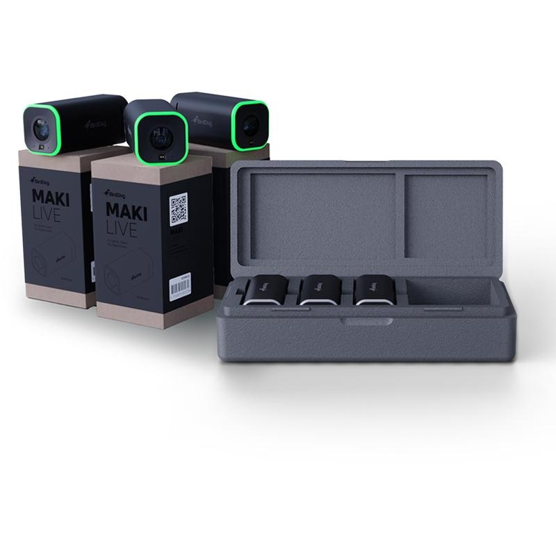 BirdDog MAKI Live Kit 3x 4K Portable Live Streaming Camera with NDI HX 3x Optical Zoom – BDMKLKITB
