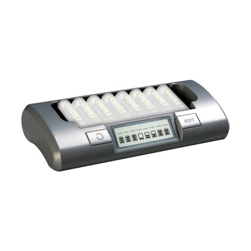 Cargador MH-C800S porttil para 8 bateras AA / AAA Powerex