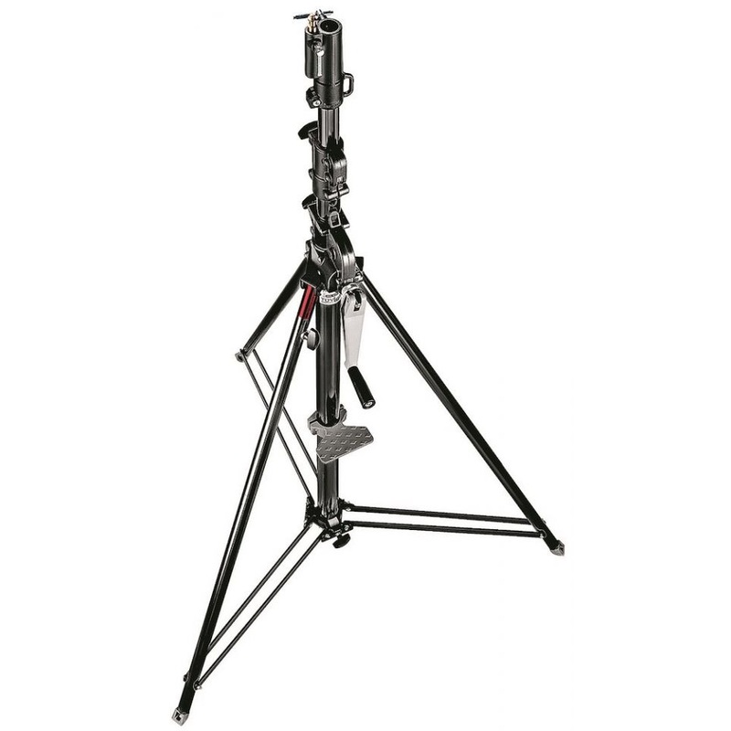 Manfrotto 087NWB Geared Wind-Up Stand with Safety Release Cable Black