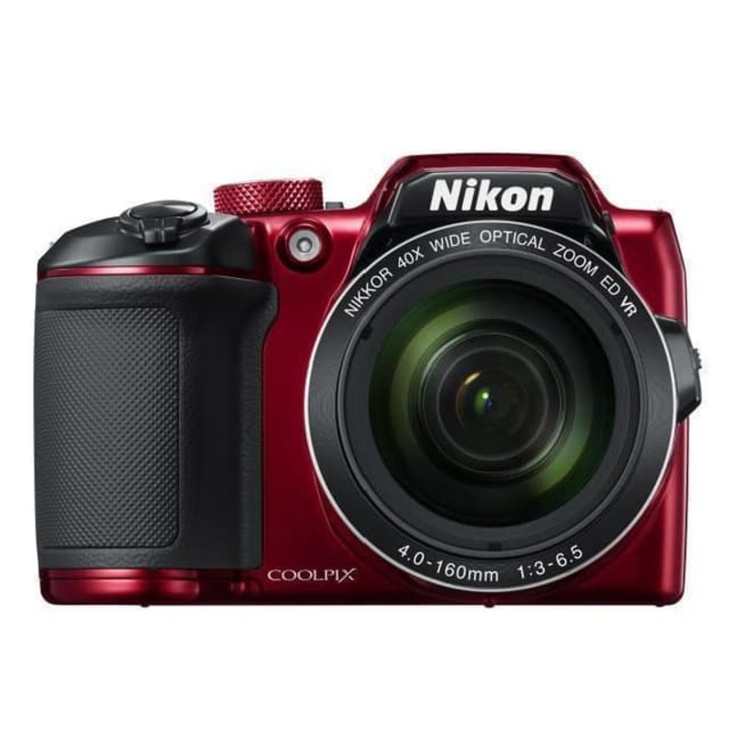 Bridge Coolpix B500 Camera – Red + Nikon Nikkor 40X Wide Optical Zoom ED VR 22.5900mm f/36.5 f/36.5