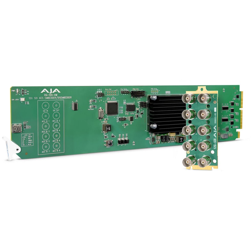 AJA OG-12G-AM openGear 16-Channel AES/EBU Audio Embedder/Disembedder – OG-12G-AM-R0