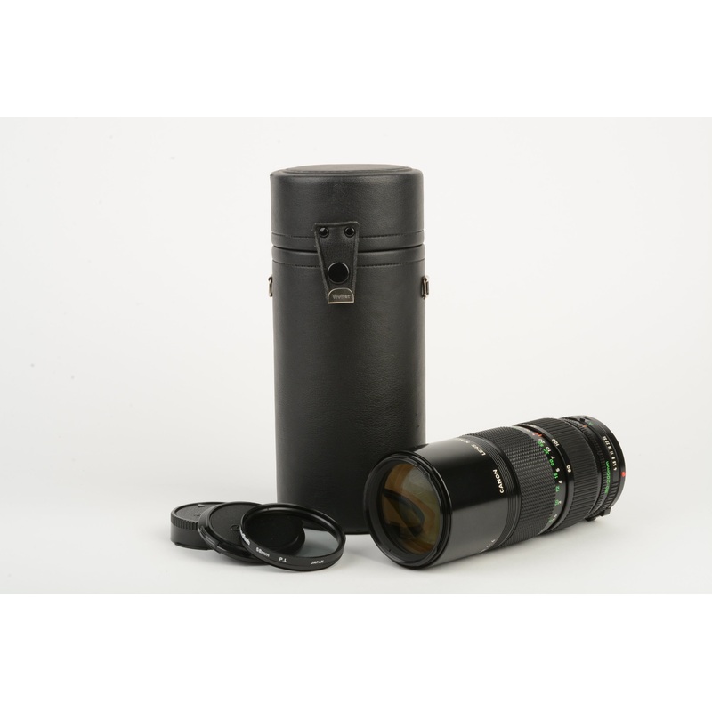 Canon FD 80-200mm f4 2-Touch NFD Zoom Lens, Pola. + case, Very clean, nice!