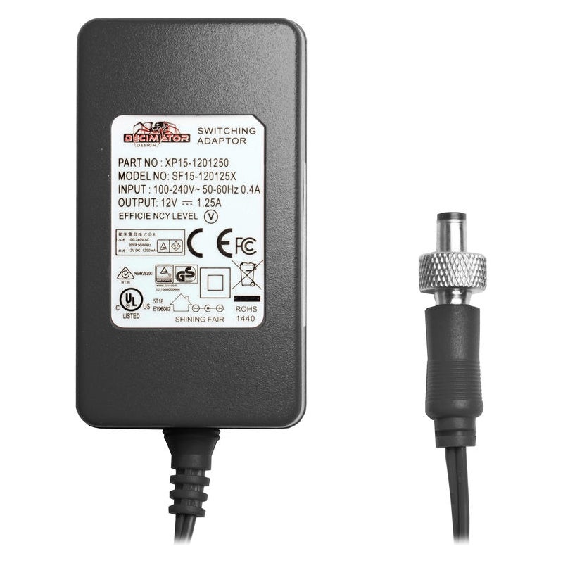 Decimator Design Power Pack + 12V DC (Metal Lock – for MD-HX, MD-CROSS, DMON-QUAD, DMON-4S,6S,12S,16S,16SL – PWR-12V_ML