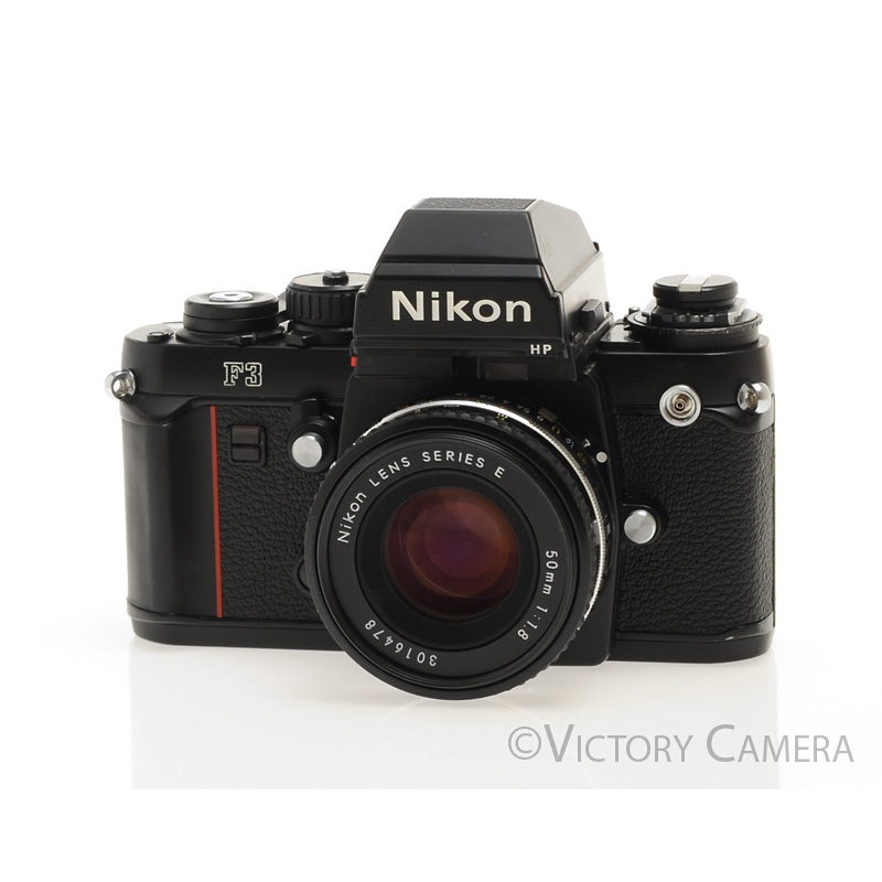 Nikon F3 HP F3HP 35mm Film Camera w/ 50mm f1.8 AI-S Lens -New Seals- [EXC]