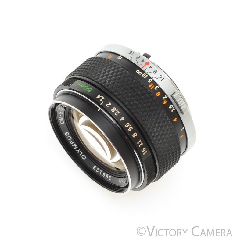 Olympus G.Zuiko 50mm f1.4 Auto-S OM Manual Focus Prime Lens [EXC+]