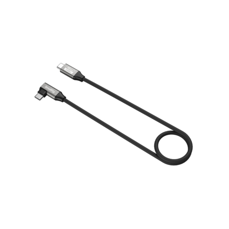 SmallRig USB-C Data Cable (Straight to Angled, 60cm / 23.6in) (40Gbps + 240W + 8K)