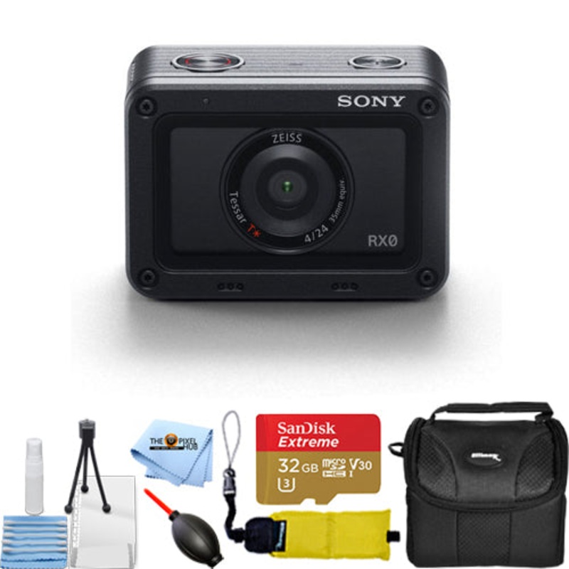 Sony RX0 Ultra-Compact Waterproof/Shockproof Camera DSC-RX0 – 7PC Accessory Kit