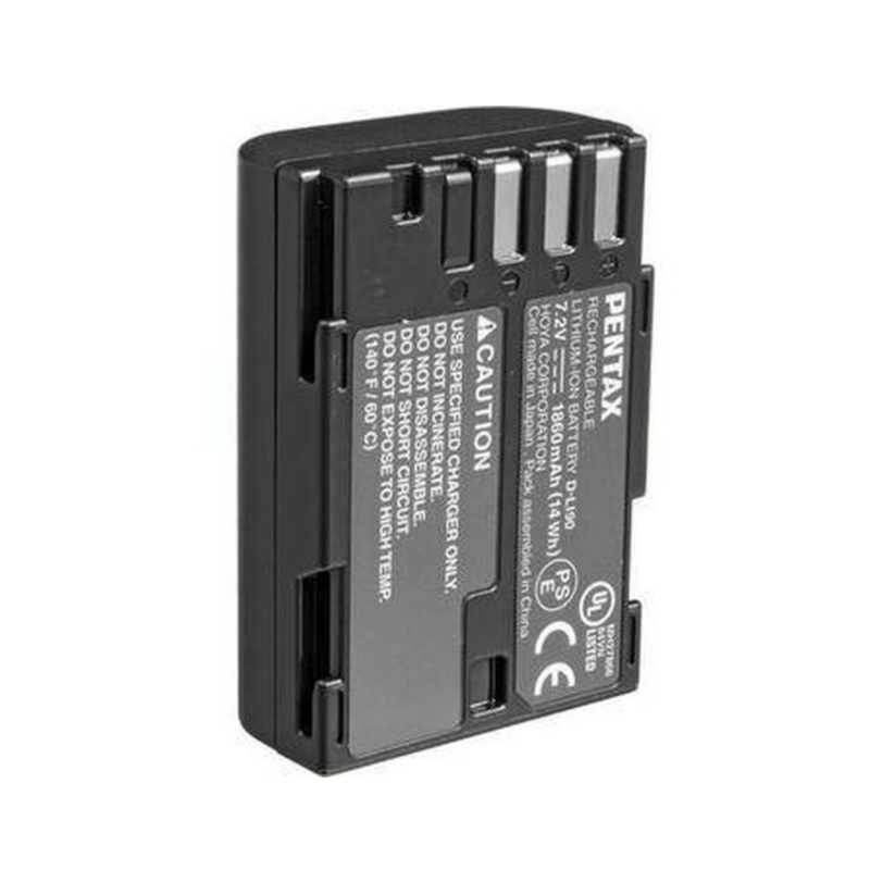 Pentax D-LI90 Spare Battery Lithium-Ion 7.2V, 1860mAh for Pentax K-7 Digital SLR Camera