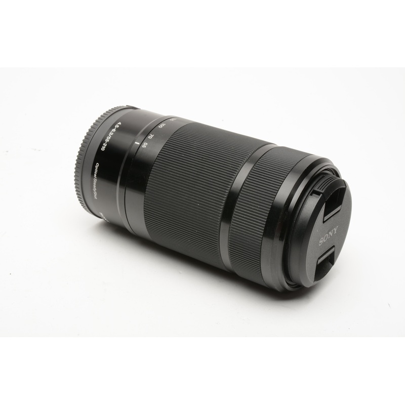Sony 55-210mm f4.5-6.3 OSS zoom lens (Black) w/Lens caps, Clean!