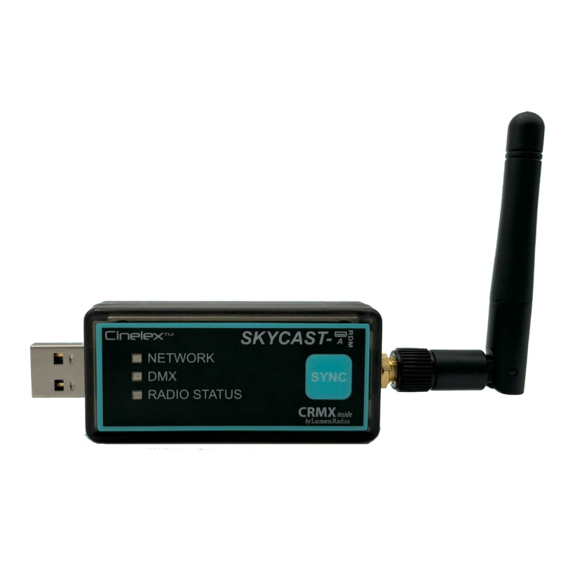 Cinelex SKYCAST-A-RDM USB-A to CRMX Wireless DMX Transmitter