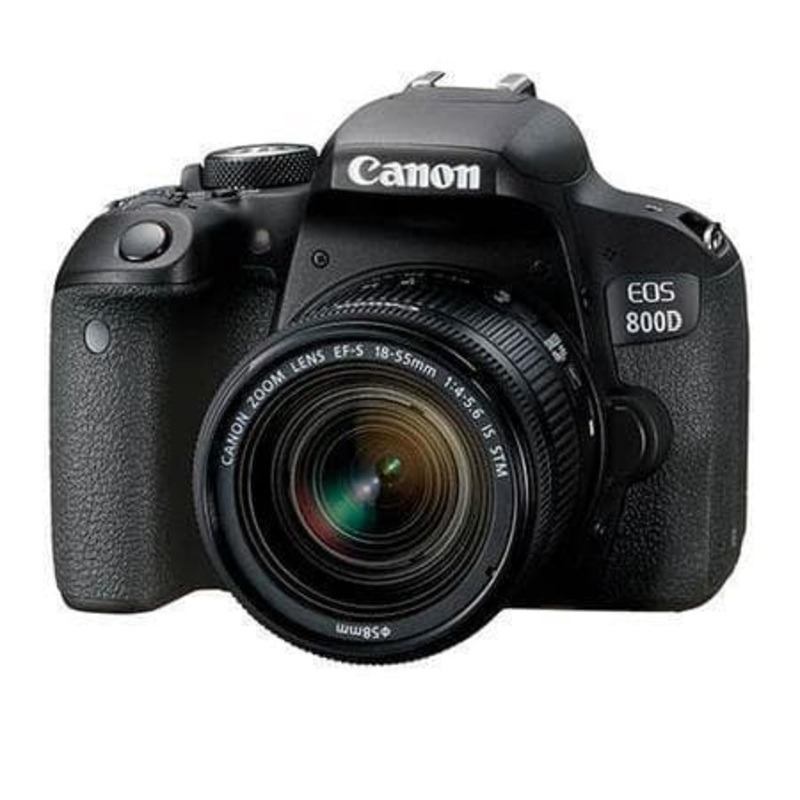 EOS 800D SLR – Black + Canon Canon EF-S 18-55 mm f/4-5.6 IS STM f/4-5.6