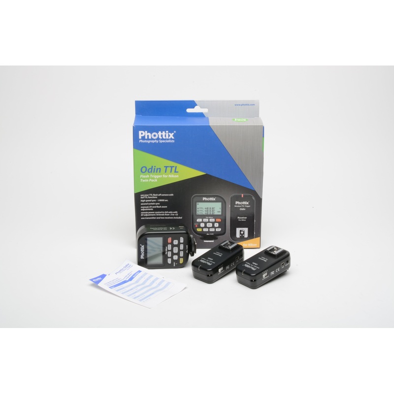 Phottix Odin TTL Flash Trigger TCU for Nikon w/Two Receivers In Mint- Condition