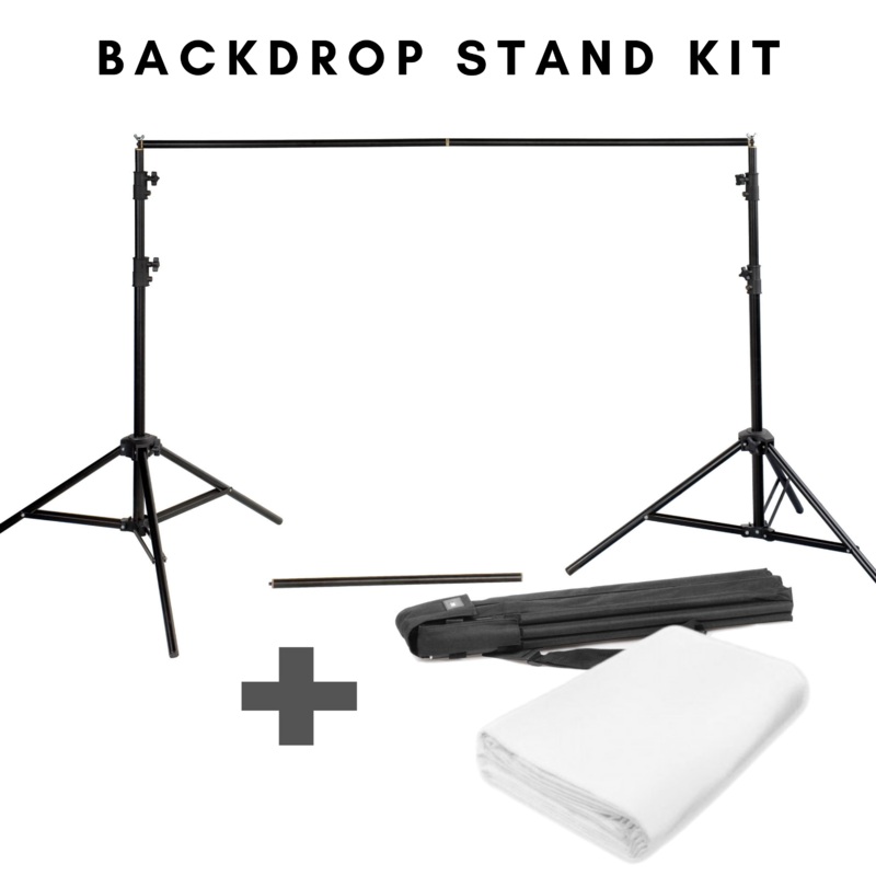 Rental Godox Retractable Backdrop Stand + Black and White PVC Backdrop Rental – R350 P/Day | JHB ONLY