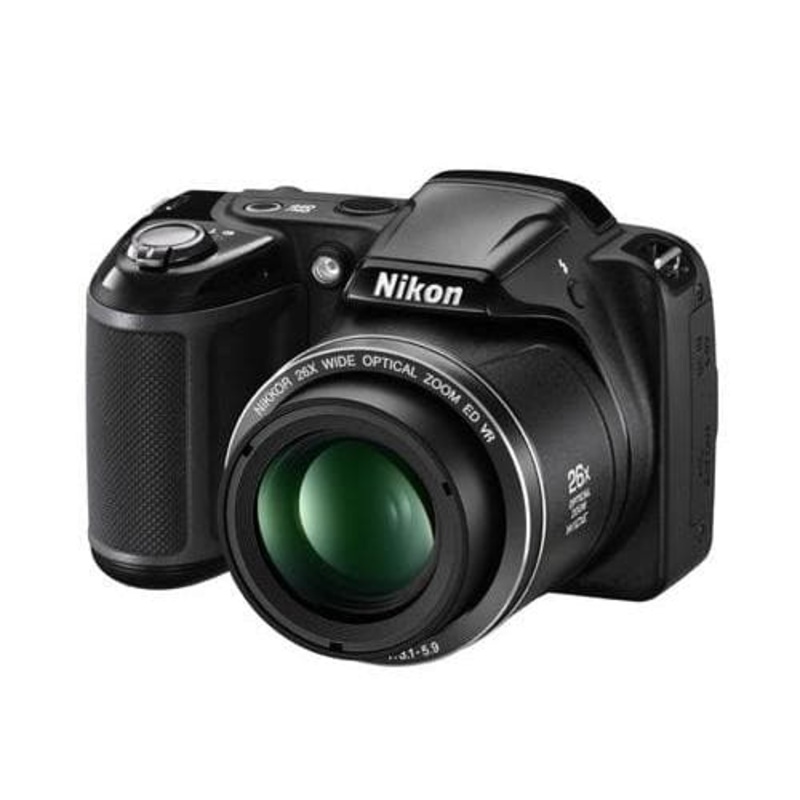 Coolpix L320 Compact Camera – Black + Nikon Nikkor 26X Wide Optical Zoom ED VR 22.5-585mm f/3.1-5.9 f/3.1-5.9