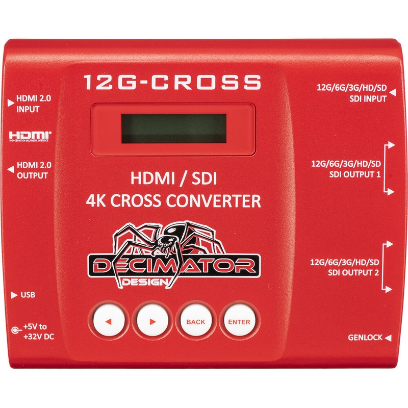 Decimator Design 12G-CROSS 4K HDMI/SDI Cross Converter w/ Scaling and Frame Rate Conversion – DD-12G-CROSS