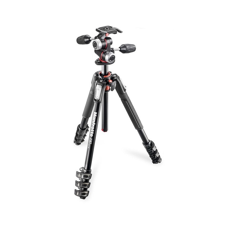 Manfrotto MK190XPRO4-3W Aluminum Tripod with 3-Way Pan/Tilt Head