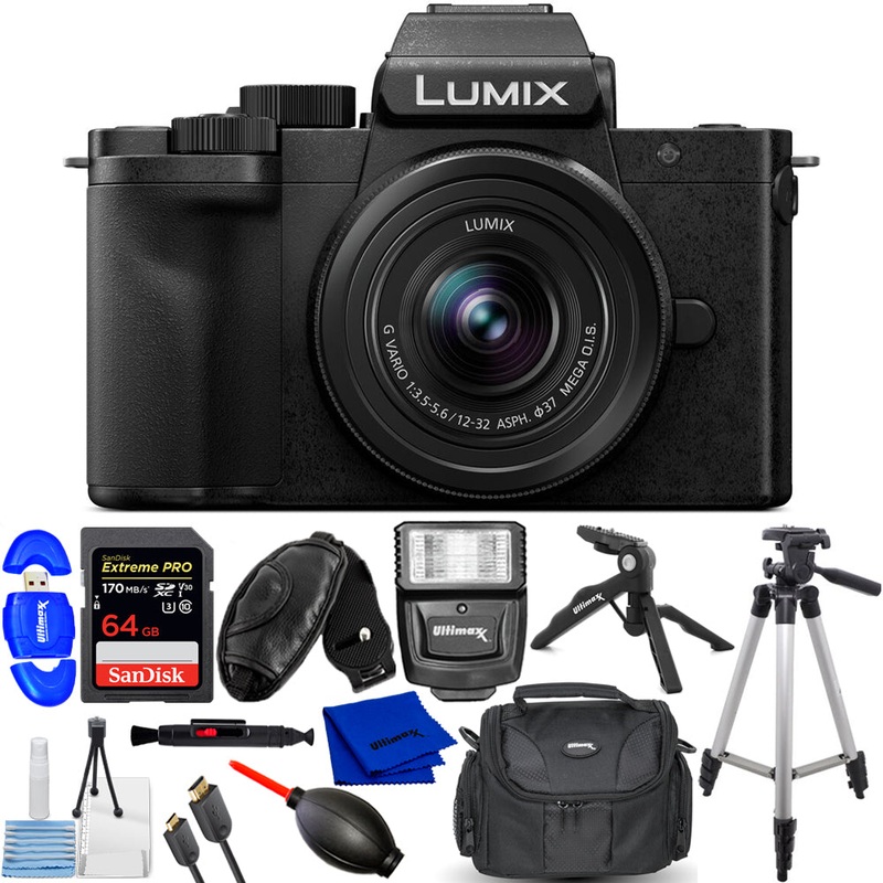 Panasonic Lumix G100 Mirrorless Camera with 12-32mm Lens DC-G100KK – Bundle