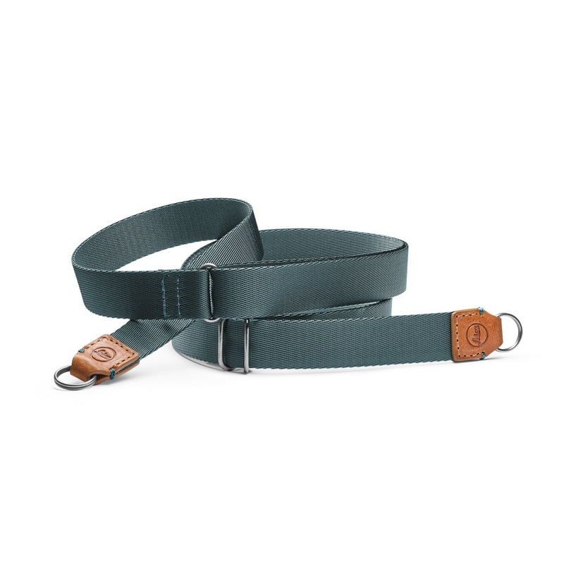 Leica D-Lux 8 Carrying Strap, Leather, Cognac – Petrol