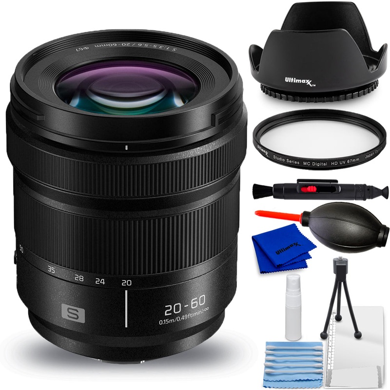 Panasonic Lumix S 20-60mm f/3.5-5.6 Lens S-R2060 – 7PC Accessory Bundle