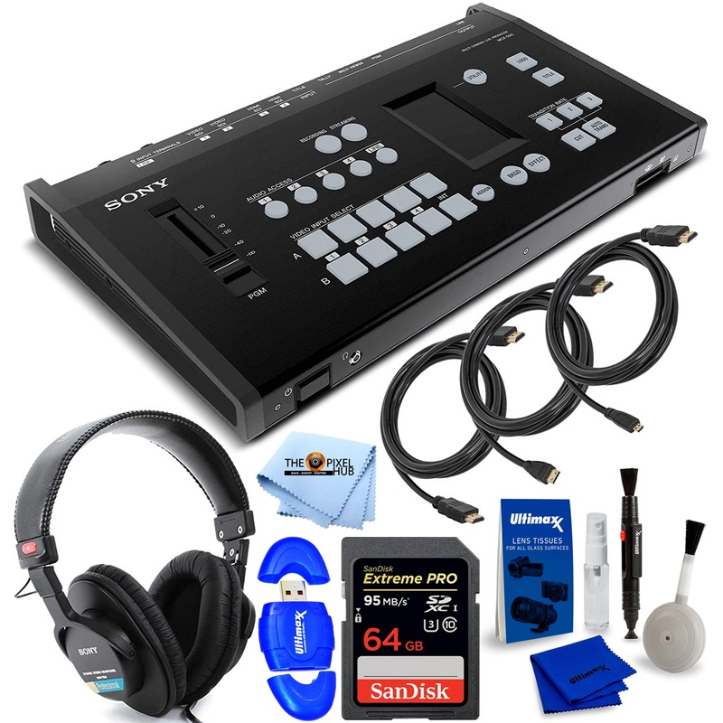 Sony MCX-500 8-Input 4-Video Channel Global Production Switcher + Sony MDR-7506