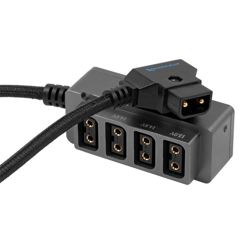 KONDOR BLUE DTAP_HUB 12V Metal D-Tap Hub 4 Way Port Power Tap Splitter – KONDTAPHUB