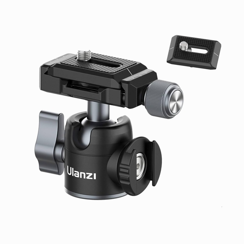 Ulanzi U-60L Side Cold Shoe Mount Ball Head with Arca-Type Quick Release