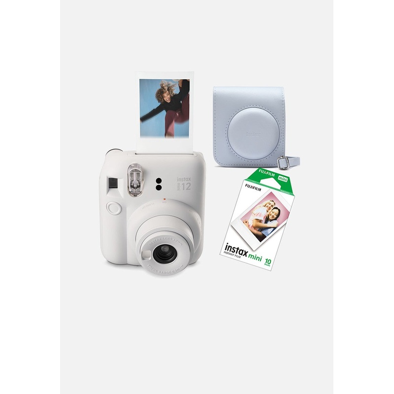 Instax Cam mini 12 Clay White Kit 3 (cam, 1 film, case)