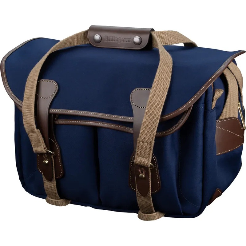 Billingham 335 MKII – Navy Canvas / Chocolate Leather