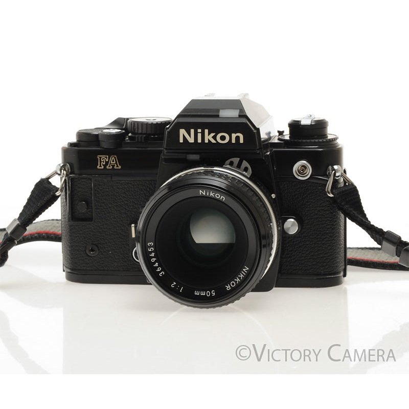 Nikon FA Black Camera Body w/ Matrix Metering and 50mm f2 Lens  [EXC]
