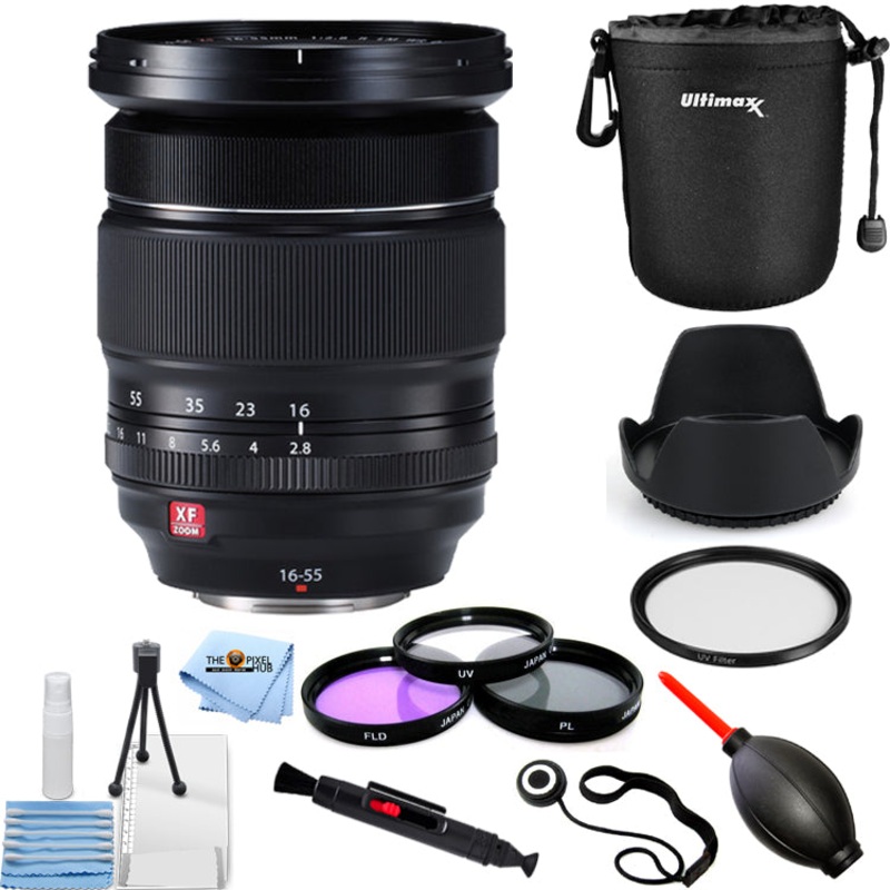 Fujifilm XF 16-55mm f/2.8 R LM WR Lens (Black) 16443072 – Pro Filter Kit Bundle