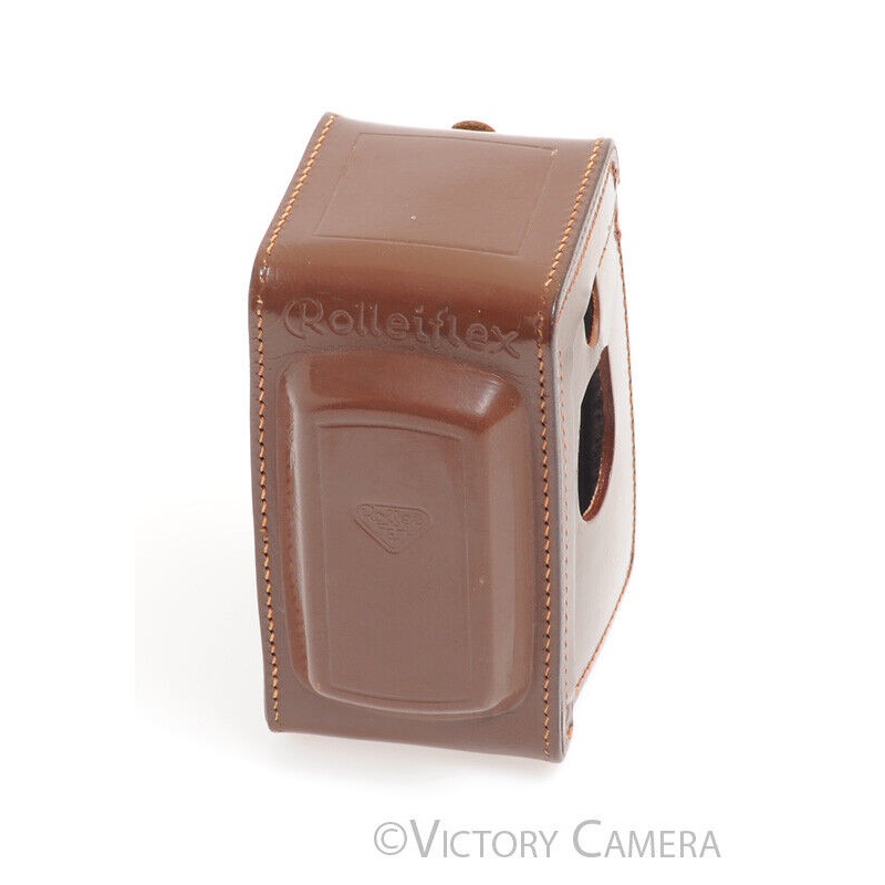 Rare Baby Rollei Brown Leather Ever Ready Case -Cool, Needs Seam Repair- [Good]