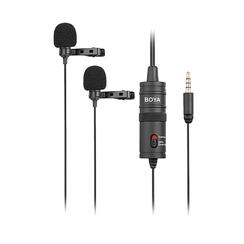 BOYA BY-M1DM Dual Omnidirectional Lavalier Microphone