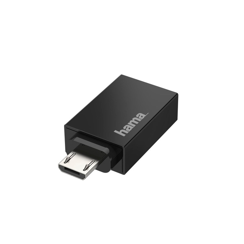 Hama USB OTG Adapter, Micro-USB Plug to USB Socket – USB 2.0