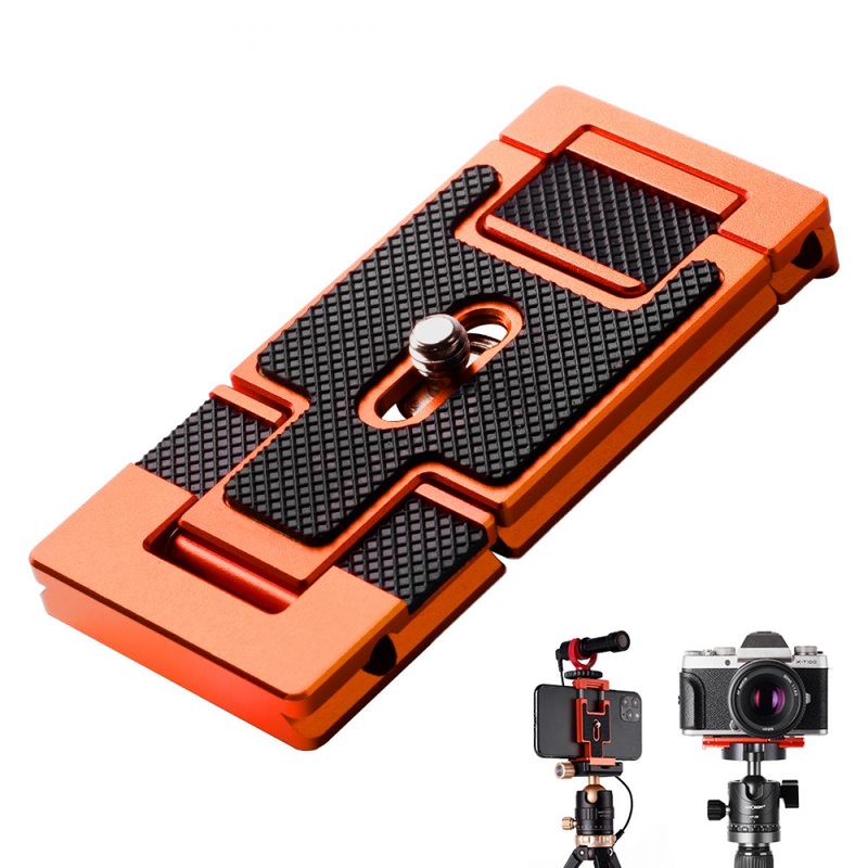 K&F Concept Arca Swiss Quick Release Plate for Cameras and Smartphones – Orange